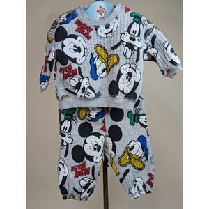 H&M MICKEY MOUSE Disney Baby Boys Unisex Sweatshirts Sweatpants Outfit Set 6 mo